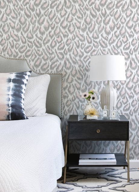 A-Street Prints 2973-90303 Electra Blush Leopard Spot String Wallpaper