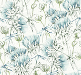 A-Street Prints 2973-90401 Mariell Teal Dragonfly Wallpaper