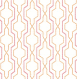 A-Street Prints 2973-90603 Rion Orange Trellis Wallpaper