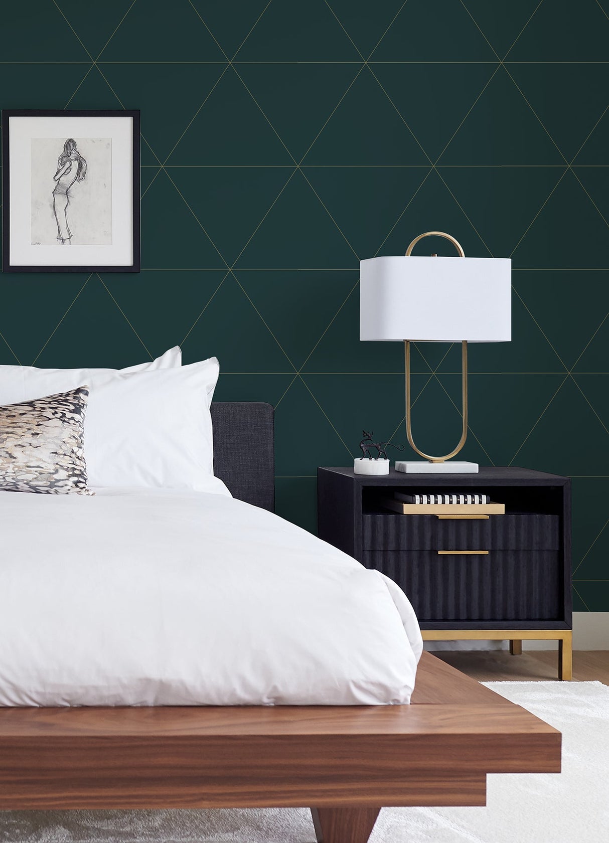 A-Street Prints 2973-91030 Twilight Indigo Geometric Wallpaper