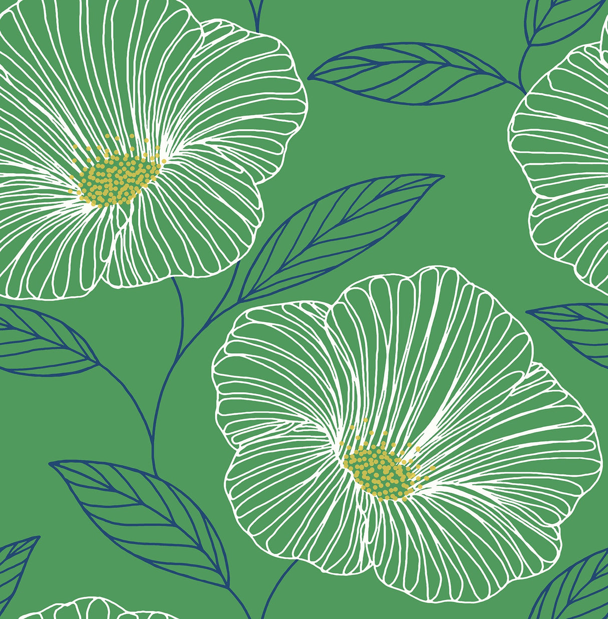 A-Street Prints 2973-91133 Mythic Green Floral Wallpaper
