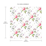 A-Street Prints 2973-92401M Pink Sinclair Wall Mural