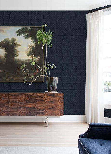A-Street Prints 2975-26226 Kachel Indigo Geometric Wallpaper