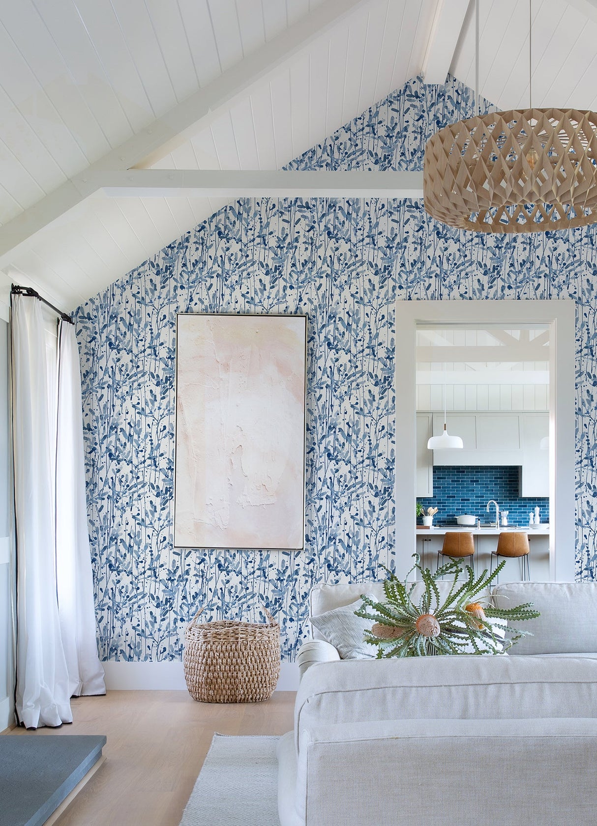 A-Street Prints 2975-26237 Leandra Indigo Floral Trail Wallpaper