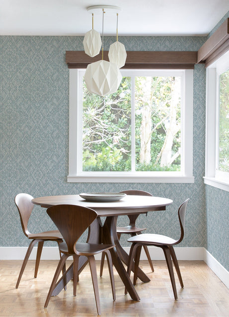 A-Street Prints 2975-26246 Felix Sky Blue Geometric Wallpaper