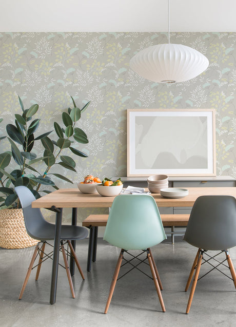 A-Street Prints 2975-87540 Sorrel Light Grey Botanical Wallpaper
