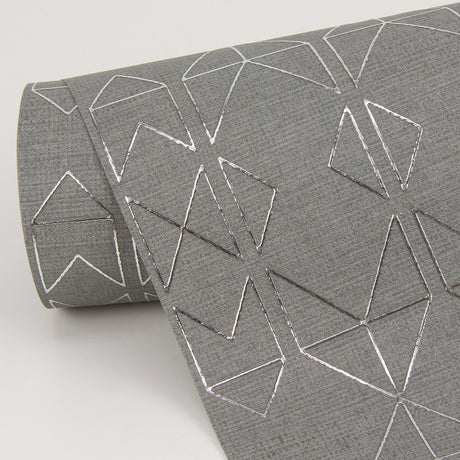 A-Street Prints 2976-86405 Paititi Sterling Geometric Trellis Wallpaper