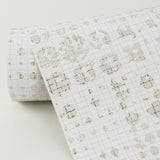 A-Street Prints 2976-86408 Celeste Platinum Circle Grid Wallpaper
