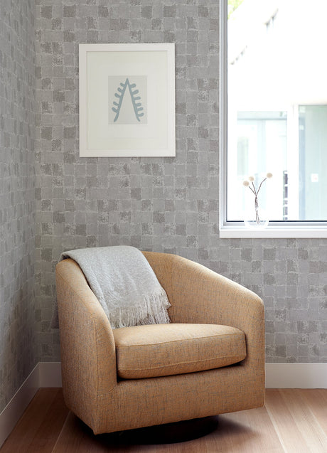 A-Street Prints 2976-86421 Varak Silver Textured Wallpaper