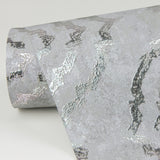 A-Street Prints 2976-86425 Uma Silver Medallion Wallpaper