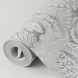 A-Street Prints 2976-86444 Artemis Platinum Damask Wallpaper
