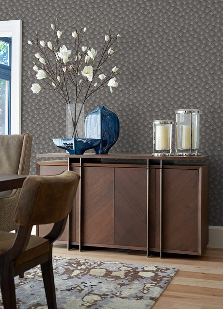 A-Street Prints 2976-86517 Asteria Charcoal Fan Wallpaper