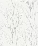 Advantage 2979-37260-2 Diani White Metallic Tree Wallpaper