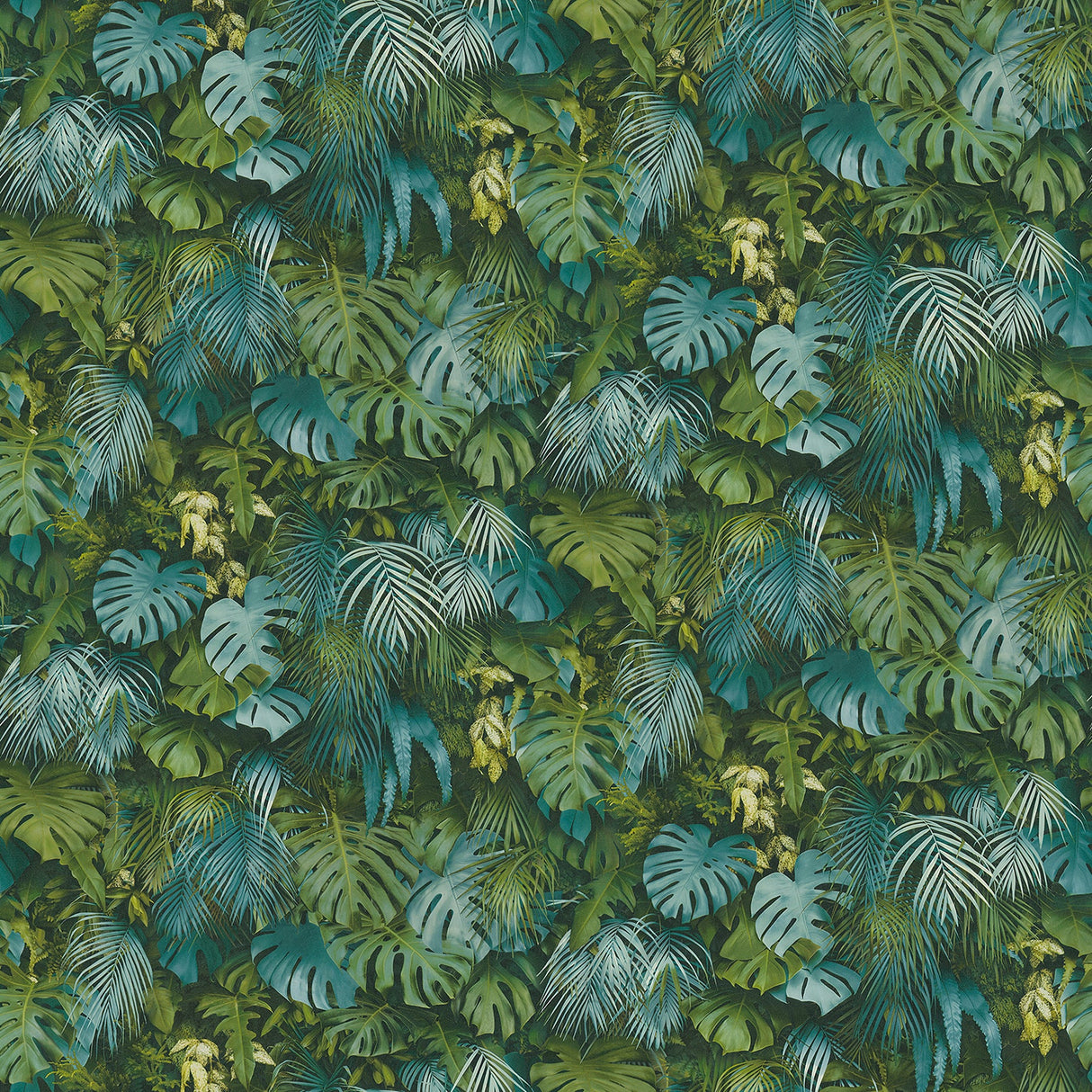 Advantage 2979-37280-3 Luana Blue Tropical Forest Wallpaper