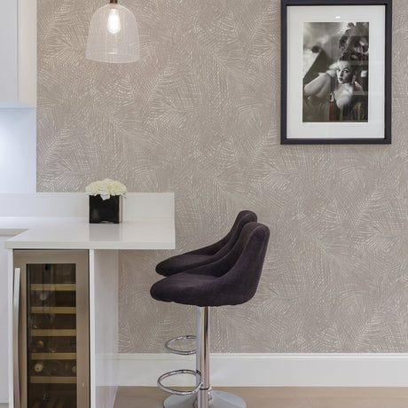 Advantage 2979-37371-2 Raina Taupe Fronds Wallpaper