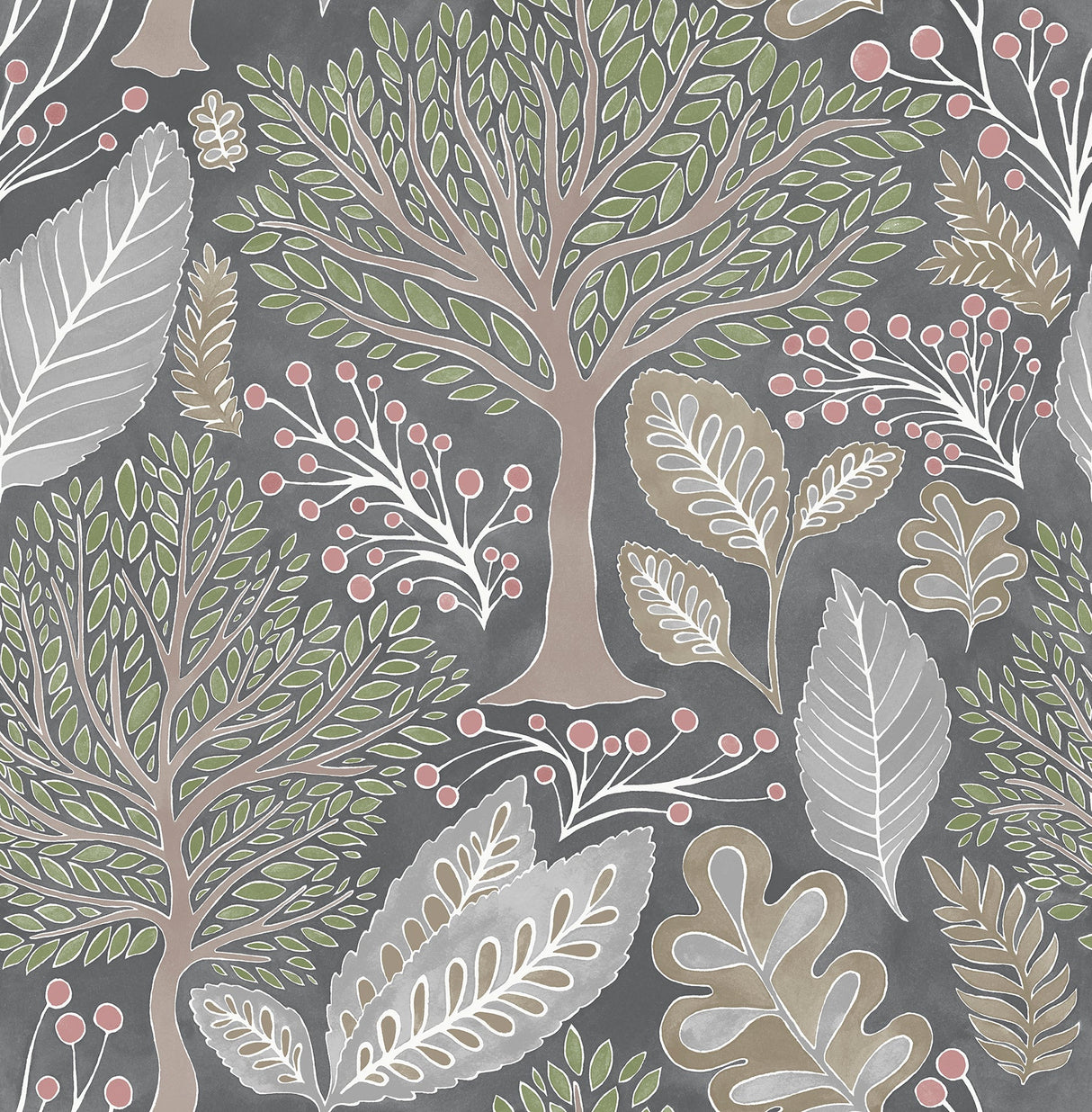 Advantage 2980-26183 Kiah Grey Forest Wallpaper