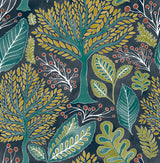Advantage 2980-26186 Kiah Blue Forest Wallpaper