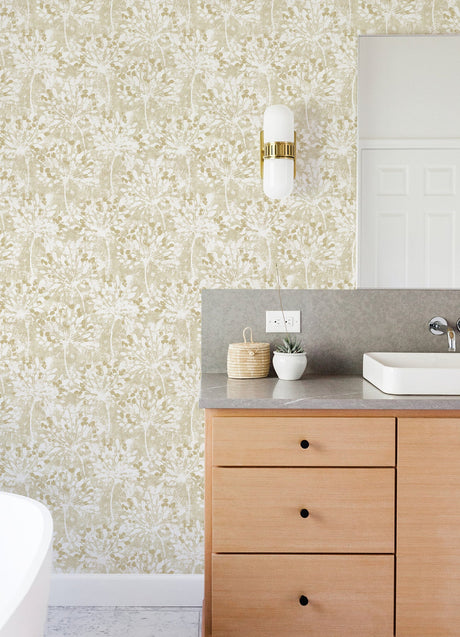 Advantage 2980-26188 Dori Gold Painterly Floral Wallpaper