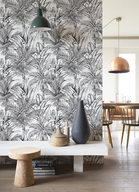 Advantage 2980-478013 Serra White Palm Wallpaper