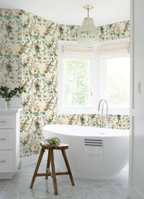 Advantage 2980-485134 Attia Light Blue Floral Wallpaper