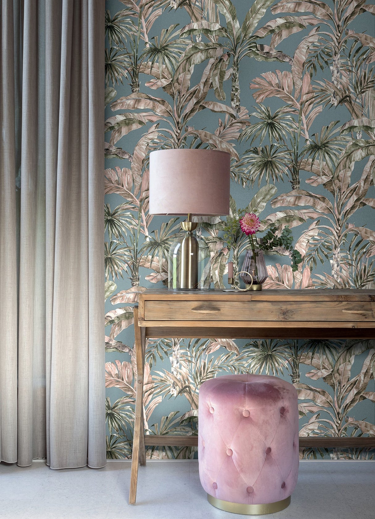 Advantage 2980-485257 Calle Light Blue Tropical Wallpaper
