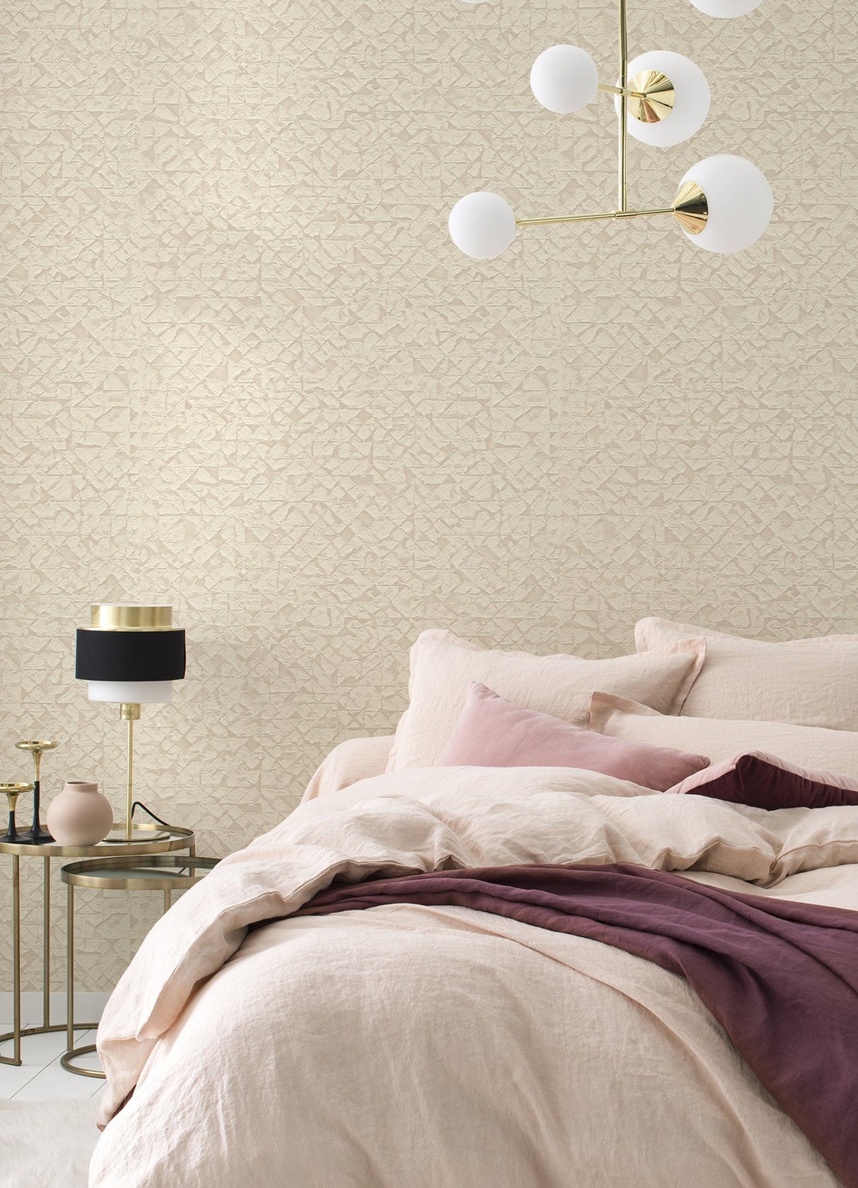 Advantage 2980-704334 Arbus Cream Geo Wallpaper