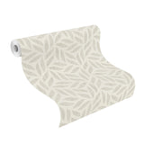 Advantage 2980-704631 Sagano Light Grey Leaf Wallpaper