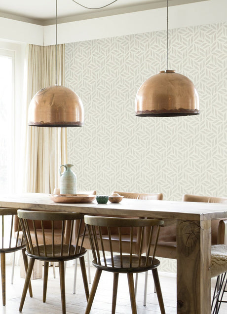 Advantage 2980-704631 Sagano Light Grey Leaf Wallpaper