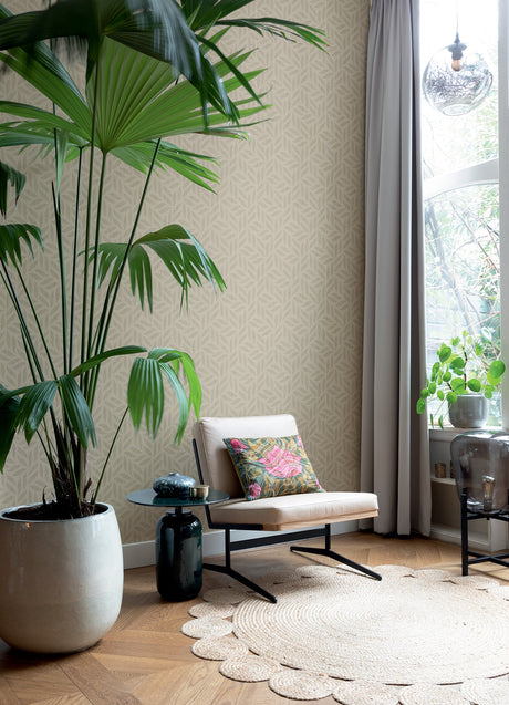 Advantage 2980-704648 Sagano Light Brown Leaf Wallpaper