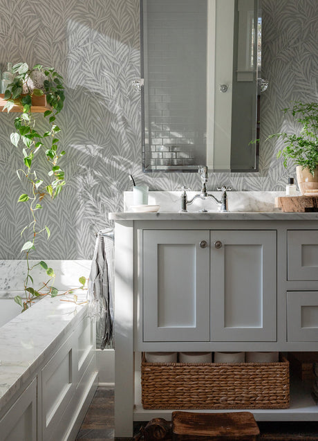 Advantage 2980-M52509 Holzer Grey Fern Wallpaper