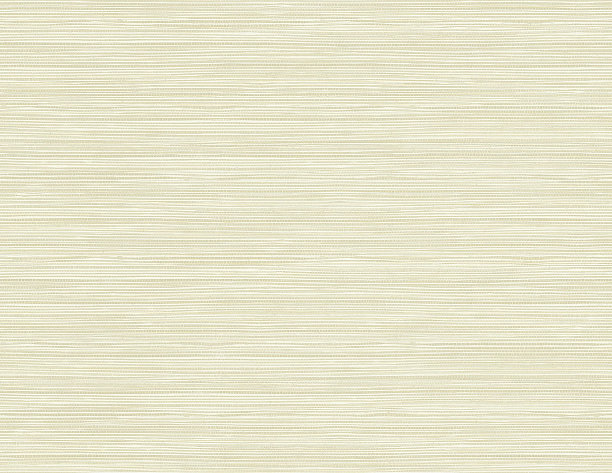 Warner 2984-40904 Bondi Cream Grasscloth Texture Wallpaper