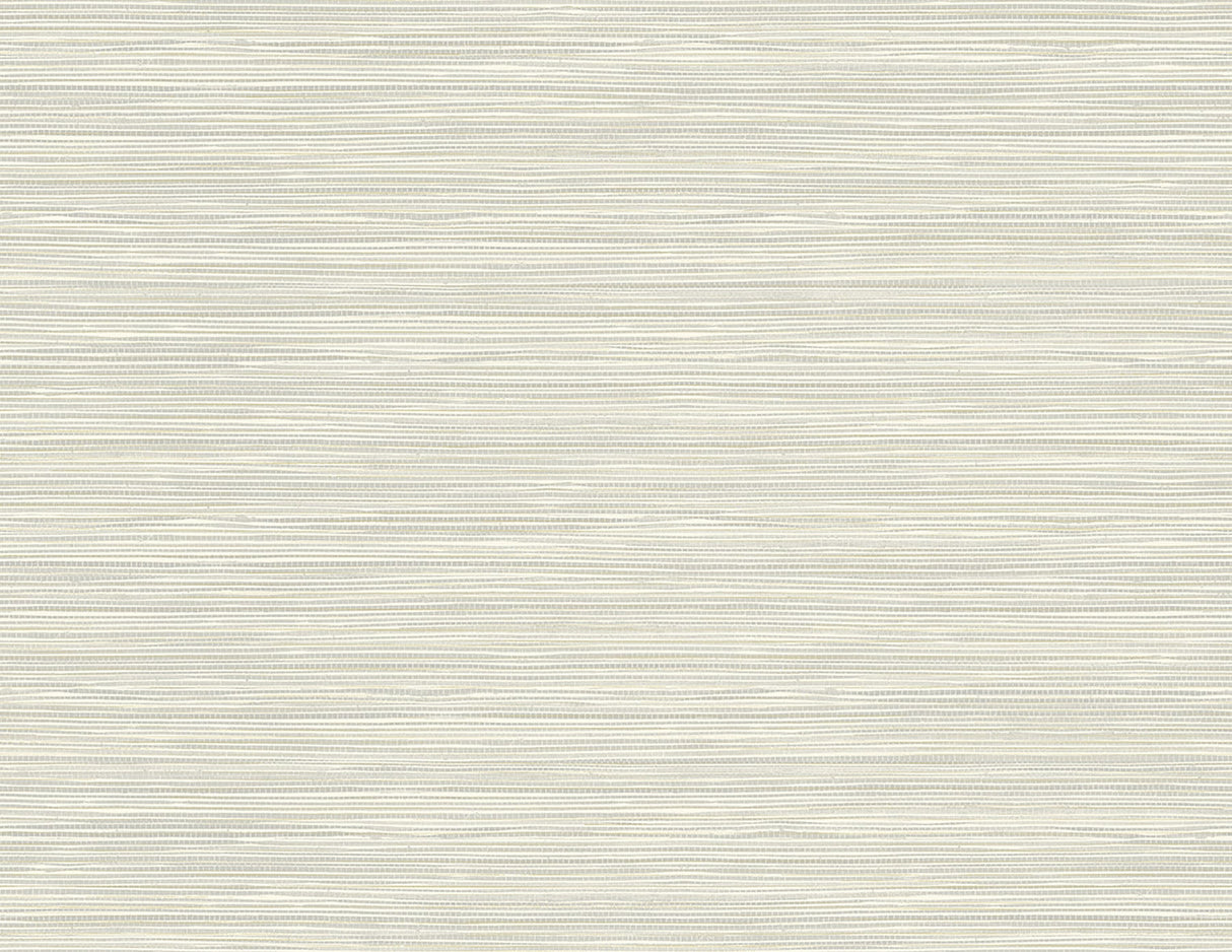 Warner 2984-40908 Bondi Light Grey Grasscloth Texture Wallpaper