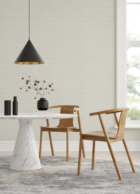 A-Street Prints 2988-70100 Shantung White Silk Wallpaper