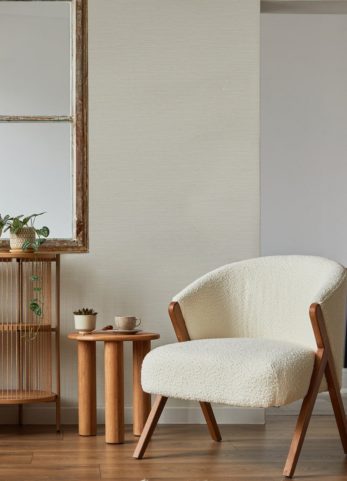 A-Street Prints 2988-70303 Rushmore Ivory Faux Grasscloth Wallpaper