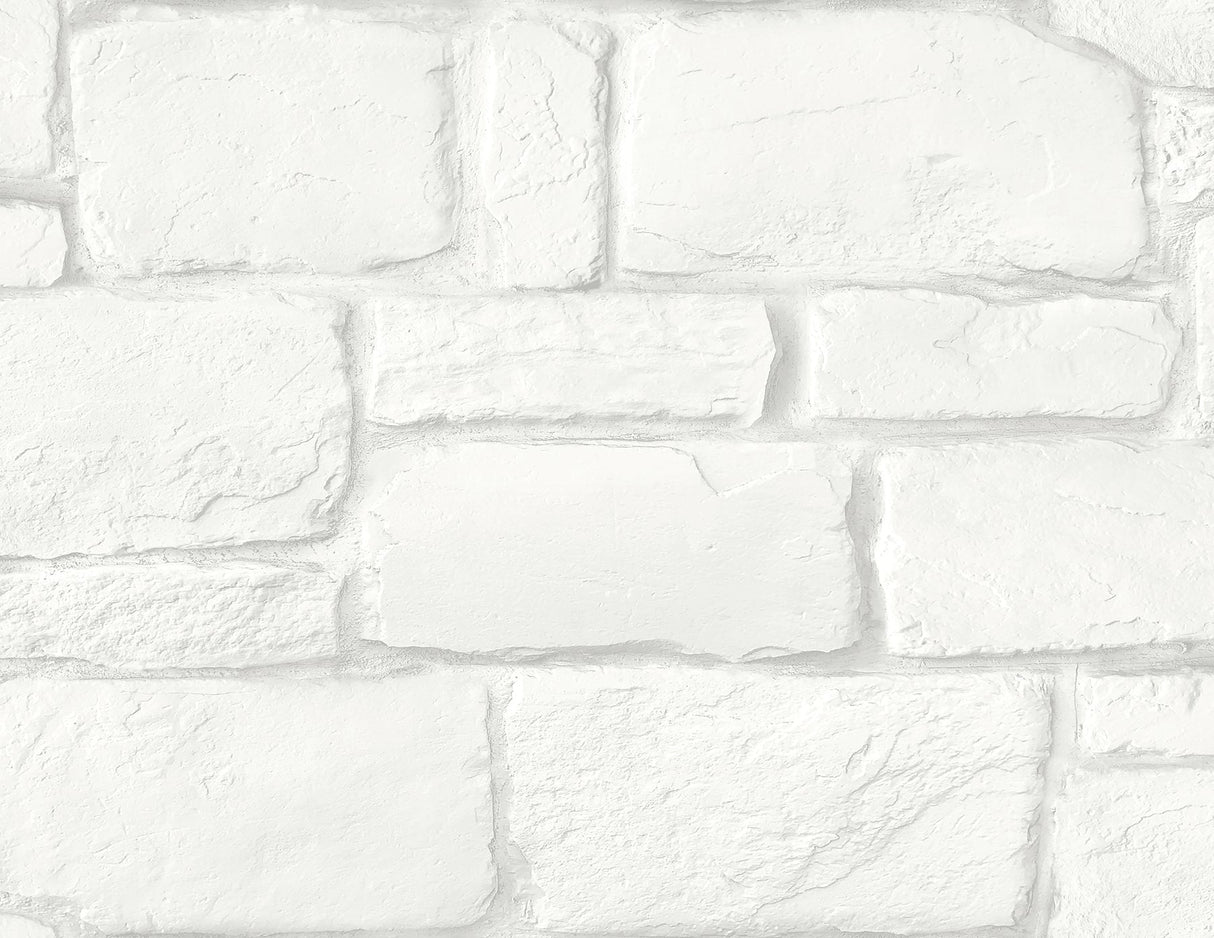 A-Street Prints 2988-70500 Casablanca White Stone Wallpaper