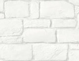 A-Street Prints 2988-70500 Casablanca White Stone Wallpaper