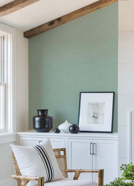 A-Street Prints 2988-70704 Moroccan Green Sisal Texture Wallpaper
