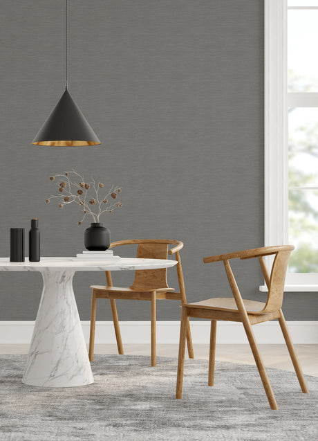 A-Street Prints 2988-70708 Moroccan Charcoal Sisal Texture Wallpaper