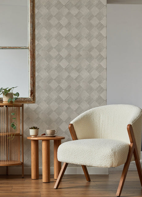 A-Street Prints 2988-70808 Thriller Light Grey Wood Tile Wallpaper
