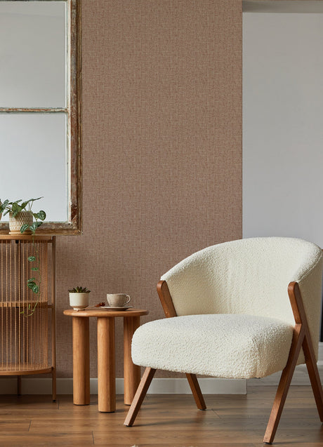 A-Street Prints 2988-70901 Snuggle Coral Woven Texture Wallpaper
