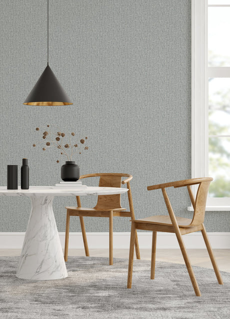 A-Street Prints 2988-70908 Snuggle Grey Woven Texture Wallpaper