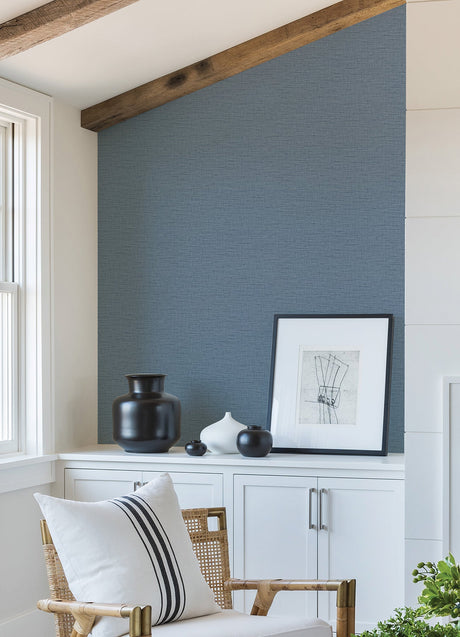 A-Street Prints 2988-71002 Salamander Blue Woven Wallpaper