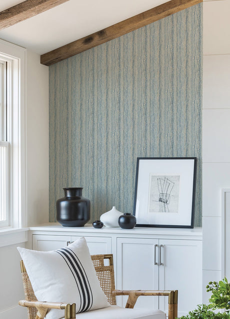 A-Street Prints 2988-71102 Hilton Blue Marbled Paper Wallpaper