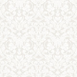 A-Street Prints 2999-14005 Rosali Cream Scroll Damask Wallpaper