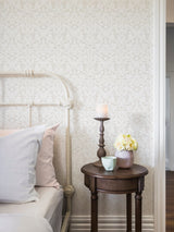 A-Street Prints 2999-14005 Rosali Cream Scroll Damask Wallpaper