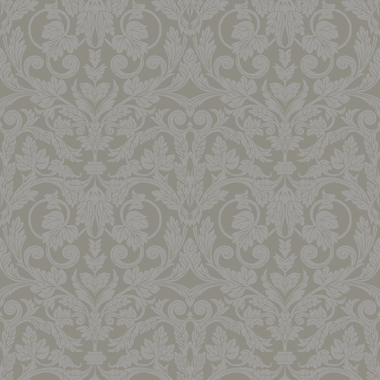 A-Street Prints 2999-14006 Rosali Grey Scroll Damask Wallpaper