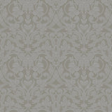 A-Street Prints 2999-14006 Rosali Grey Scroll Damask Wallpaper