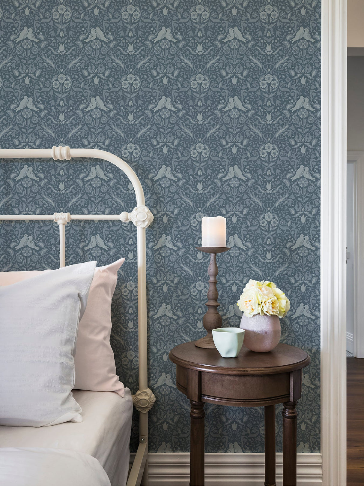 A-Street Prints 2999-14028 Niki Blue Country Kitsch Wallpaper
