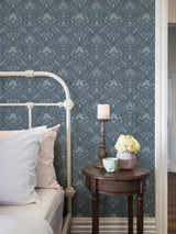 A-Street Prints 2999-14028 Niki Blue Country Kitsch Wallpaper