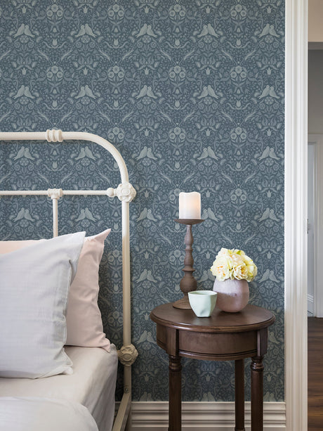 A-Street Prints 2999-14028 Niki Blue Country Kitsch Wallpaper
